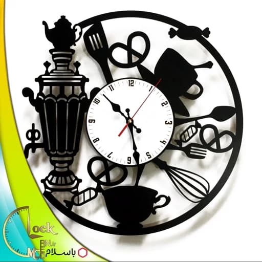 ساعت دیواری طرح آشپزخانه سنتی کد 19 (پس کرایه)