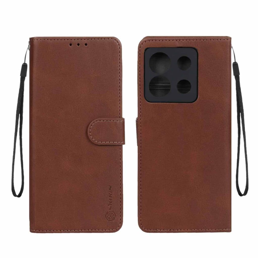 کیف موبایل مگنتی Nillkin مدل Xiaomi Redmi Note 13 Pro 5G / Poco X6 – قهوه ای — تصویر ۲