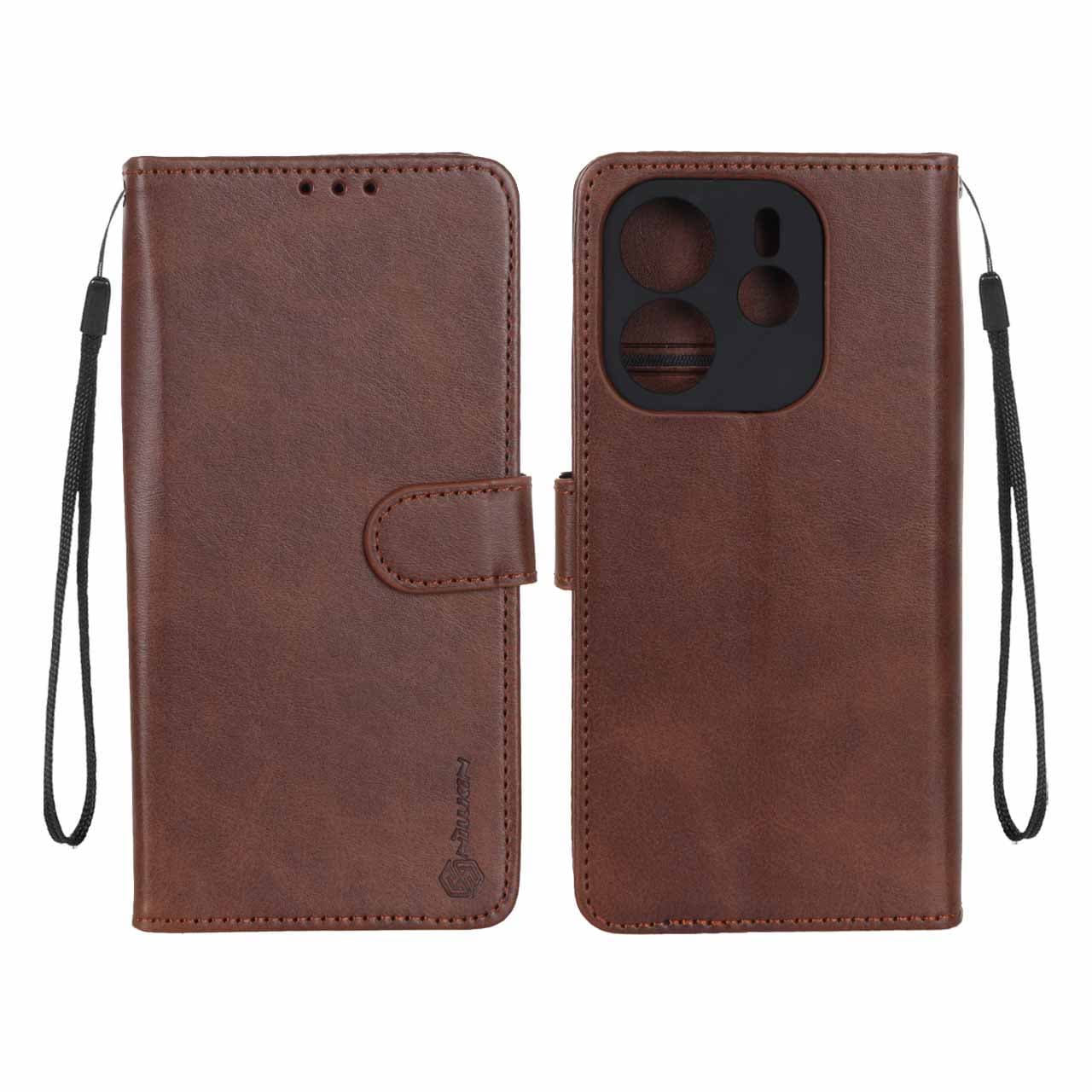کیف موبایل مگنتی Nillkin مدل Xiaomi Redmi Note 14 4G – قهوه ای