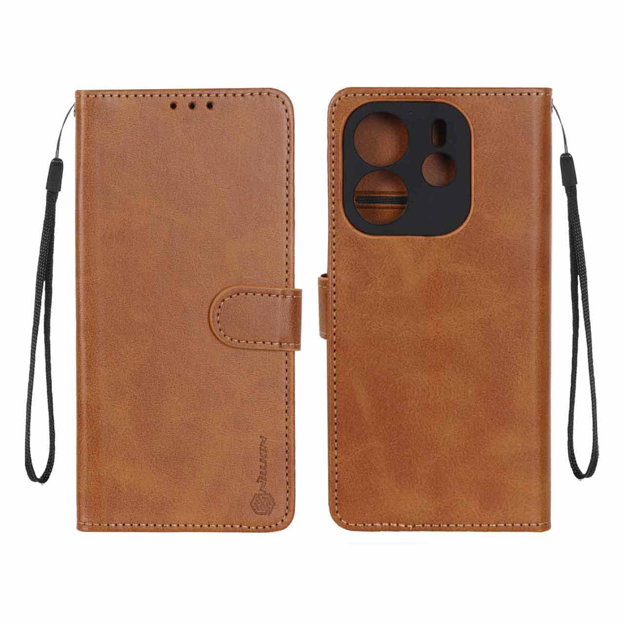 کیف موبایل مگنتی Nillkin مدل Xiaomi Redmi Note 14 4G – عسلی