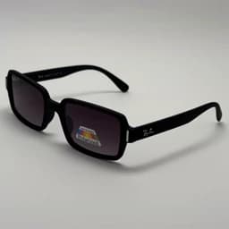 عینک آفتابی پلاریزه ریبن مستطیلی تمام مشکی کد rayban RB 2201 — تصویر ۲