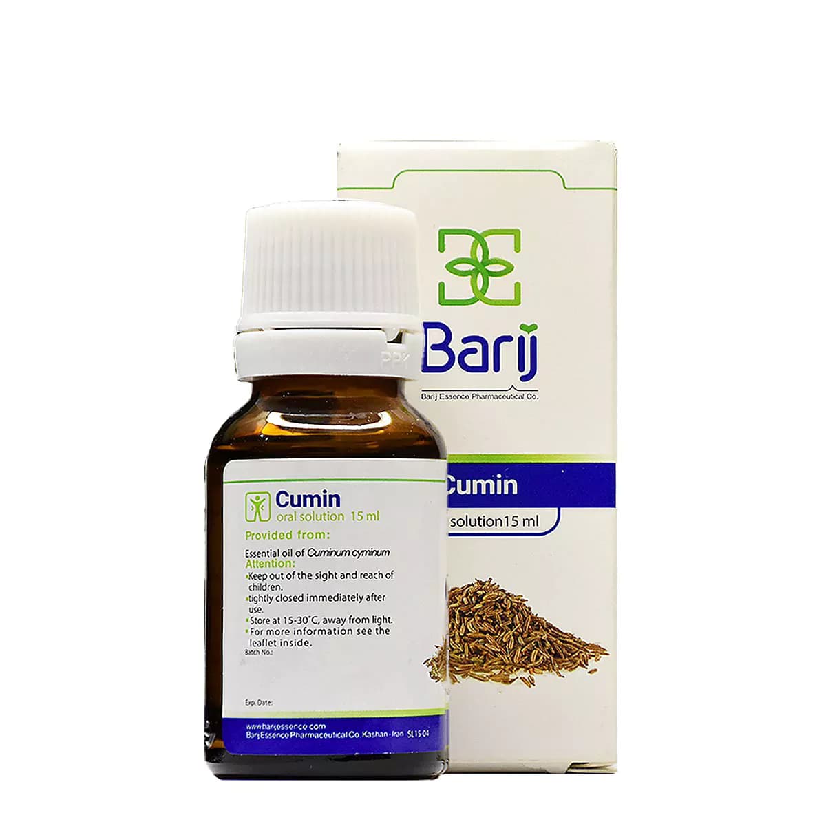 قطره خوراکی زیره حجم ۱۵ میلی ‎لیتر باریج اسانس
