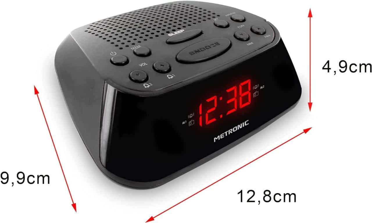 ساعت رومیزی دیجیتال و رادیو Metronic — تصویر ۳