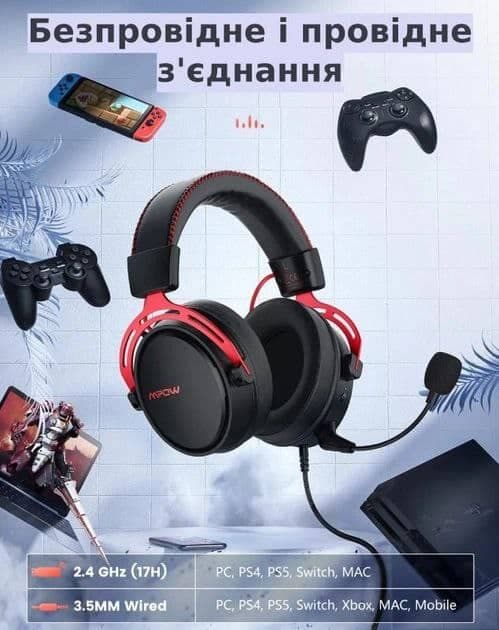 هدست گیمینگ Mpow BH415A برای PS4، رایانه شخصی — تصویر ۲