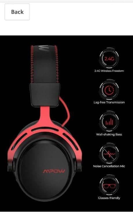 هدست گیمینگ Mpow BH415A برای PS4، رایانه شخصی — تصویر ۵