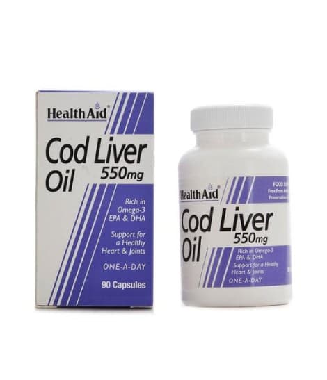 کپسول روغن ماهی کاد لیور اویل 550 میلی گرم هلث اید 90 عددی