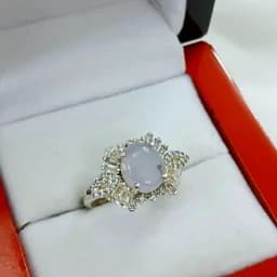 انگشتر زنانه نقره ای نگین عقیق یمن اصلی سنگ اصلی درجه یک خاص و شیک درجه یک — تصویر ۲