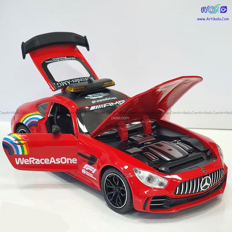 ماشین فلزی بنز AMG چراغدار و موزیکال مقیاس 1:24 — تصویر ۳