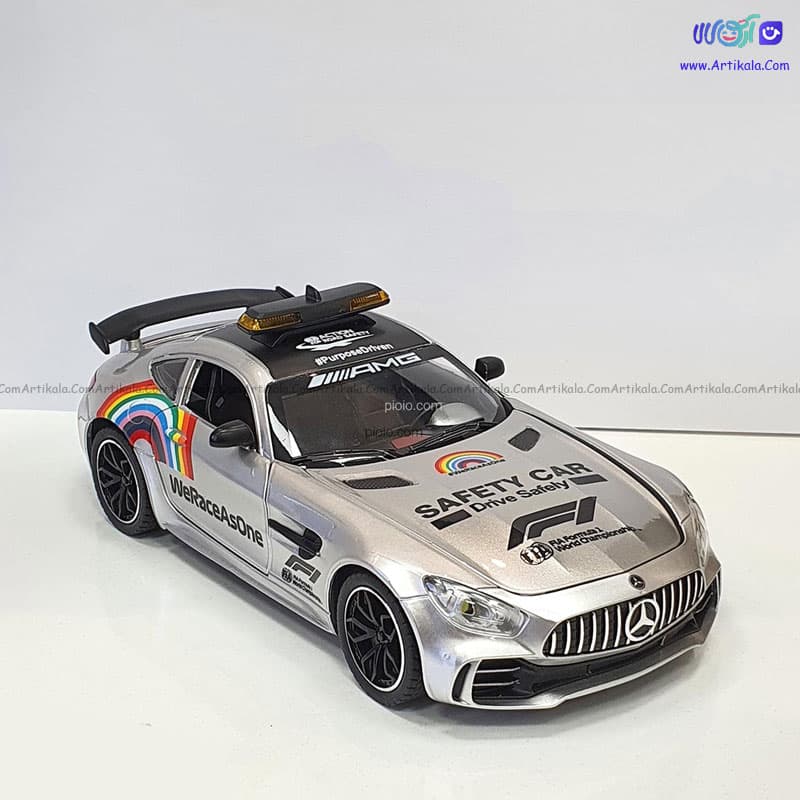 ماشین فلزی بنز AMG چراغدار و موزیکال مقیاس 1:24 — تصویر ۲