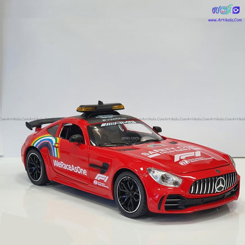 ماشین فلزی بنز AMG چراغدار و موزیکال مقیاس 1:24