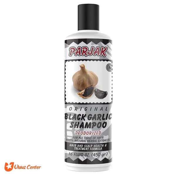 شامپو پرژک حاوی عصاره سیر سیاه وزن 450 گرم