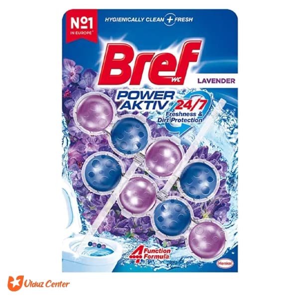 قرص خوشبو کننده توالت فرنگی برف (Bref) مدل Lavender بسته 8 عددی