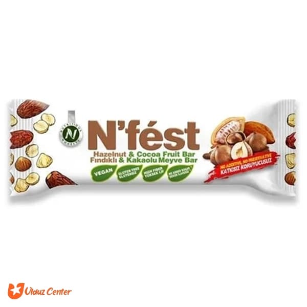 غلات بار Nfest با طعم فندق و کاکائو 40 گرم