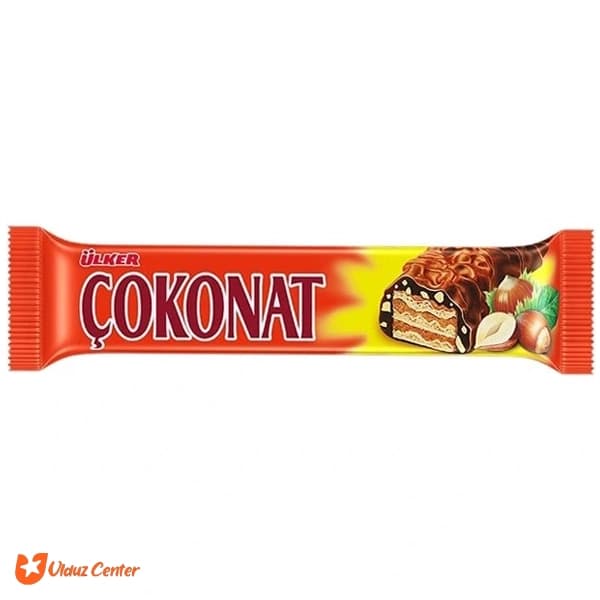 شکلات ویفری فندقی اولکر مدل Cokonat وزن 33 گرم