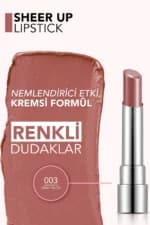 رژ لب جامد شیر آپ فلورمار Flormar Sheer Up شماره 003 رنگ Pinky Nude — تصویر ۴