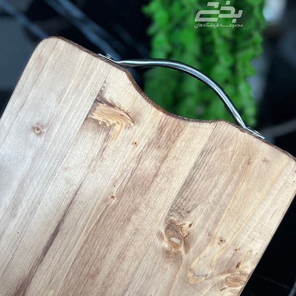تخته گوشت چوبی دسته فلزی — تصویر ۲