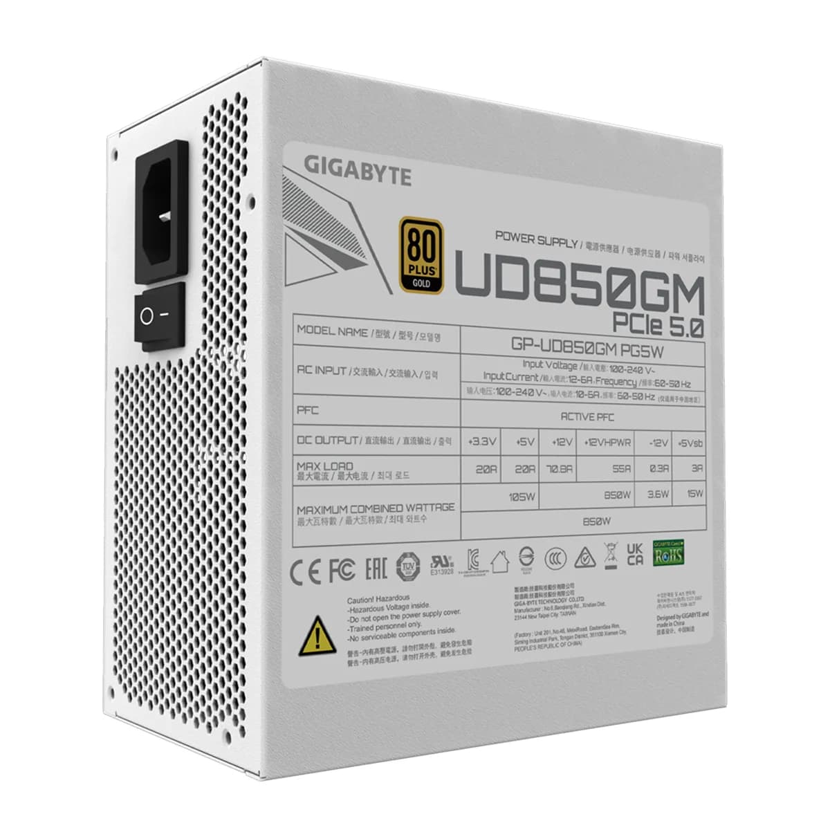 منبع تغذیه GIGABYTE UD850GM PG5W 850W — تصویر ۶