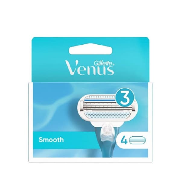 تیغ یدک ژیلت مدل Venus Smooth بسته 4 عددی( Made in Germany) تاریخ تولید 2024/03