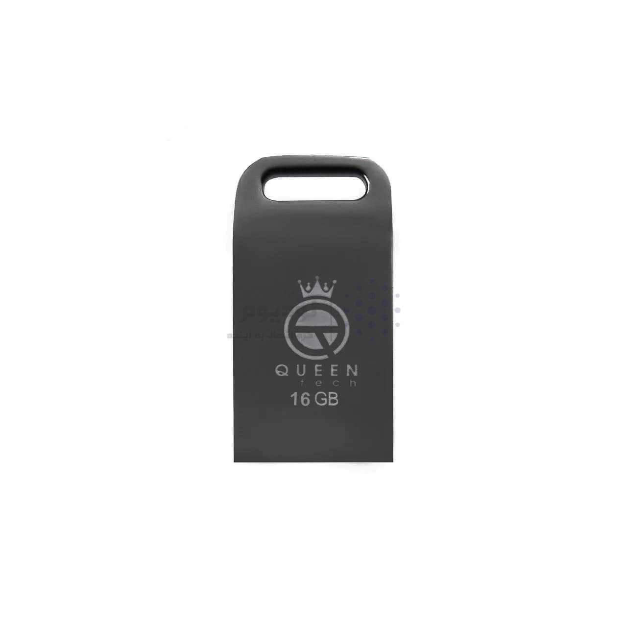 Queen Unique USB2.0 Flash Memory-16GB مشکی (گارانتی مادام العمر شرکت آی تین) — تصویر ۲