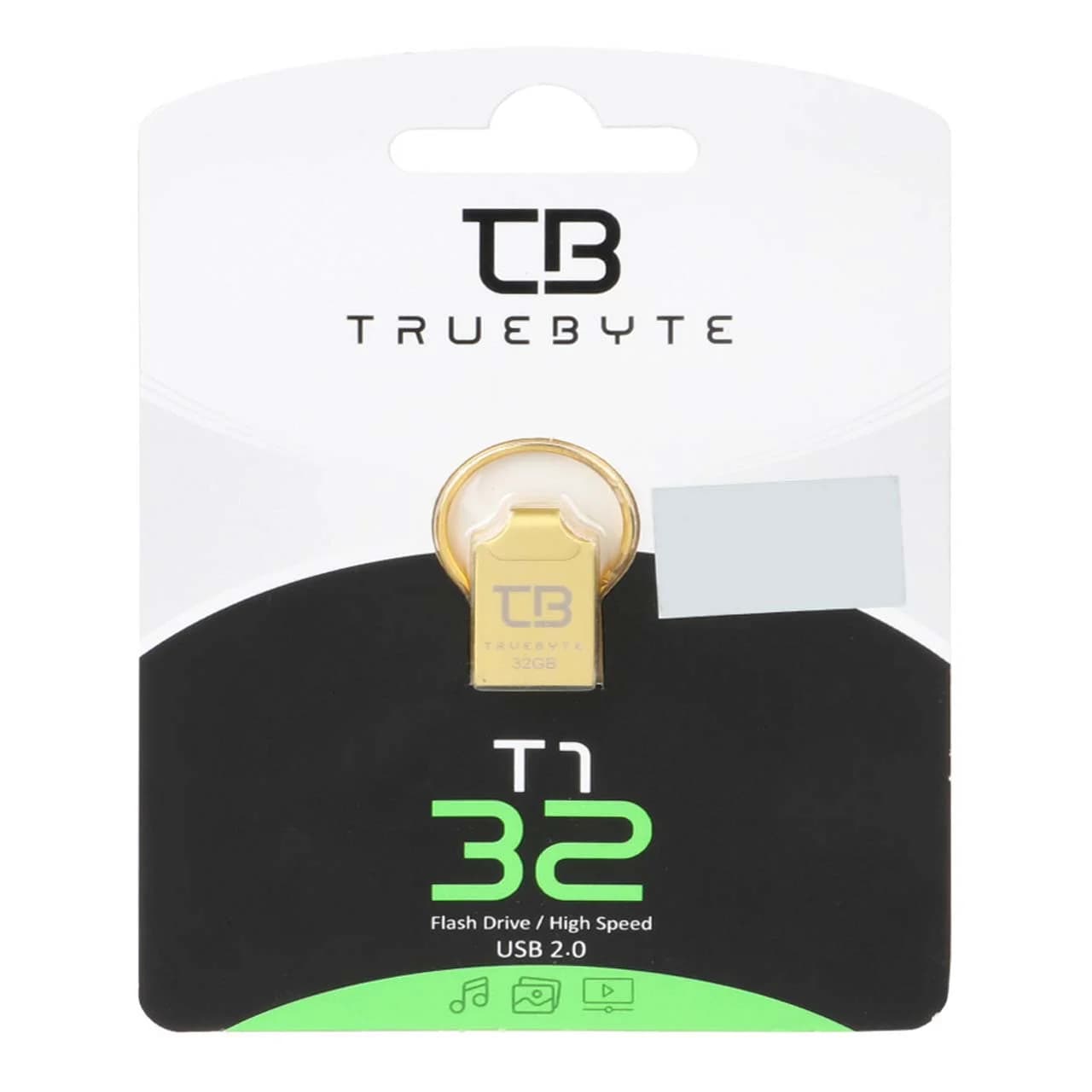 TRUEBYTE T1 USB2.0 Flash Memory-32GB طلایی (گارانتی مادام العمر شرکت آی تین)