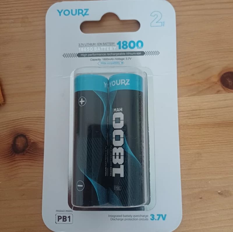 باطری لیتیوم یون 18650 قابل شارژ نوک دار Yourz