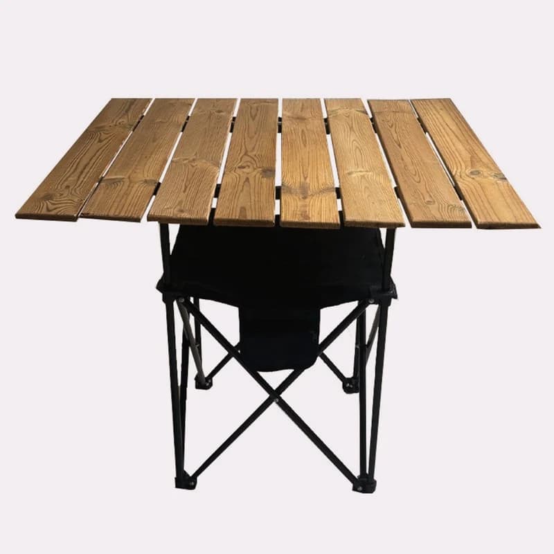 میز سفری تاشو ترکایش مدل چوبی سایز صفحه 80×80 سانتی متر
