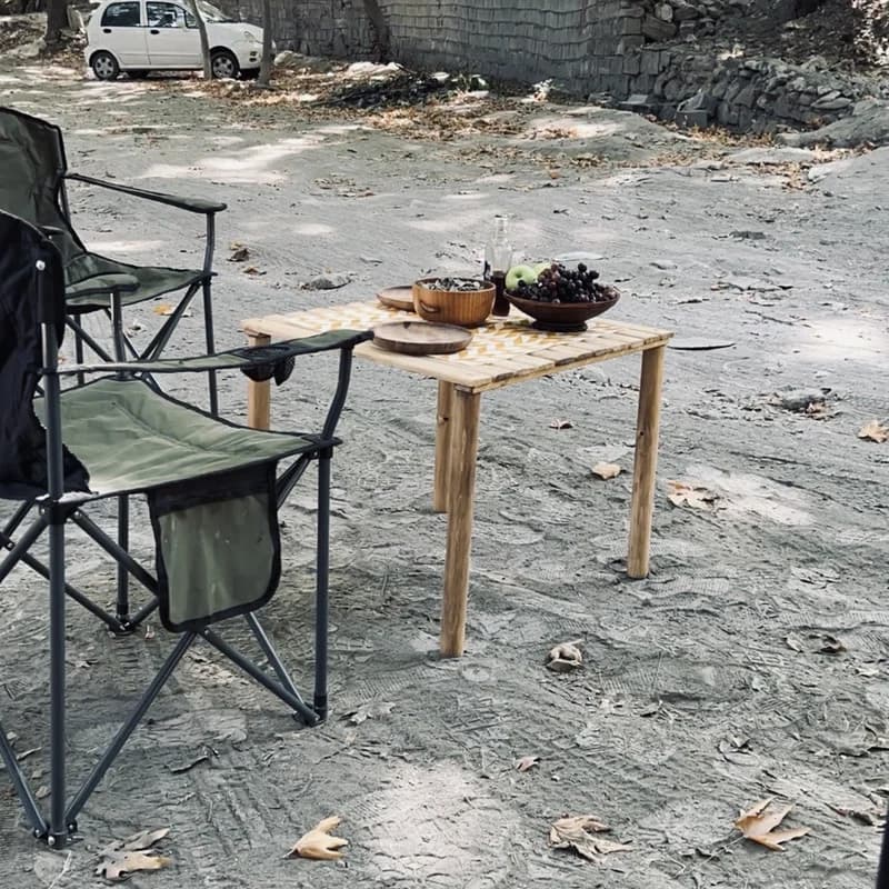 میز سفری تاشو مدل طبیعت سایز صفحه 60×60 سانتی متر — تصویر ۴