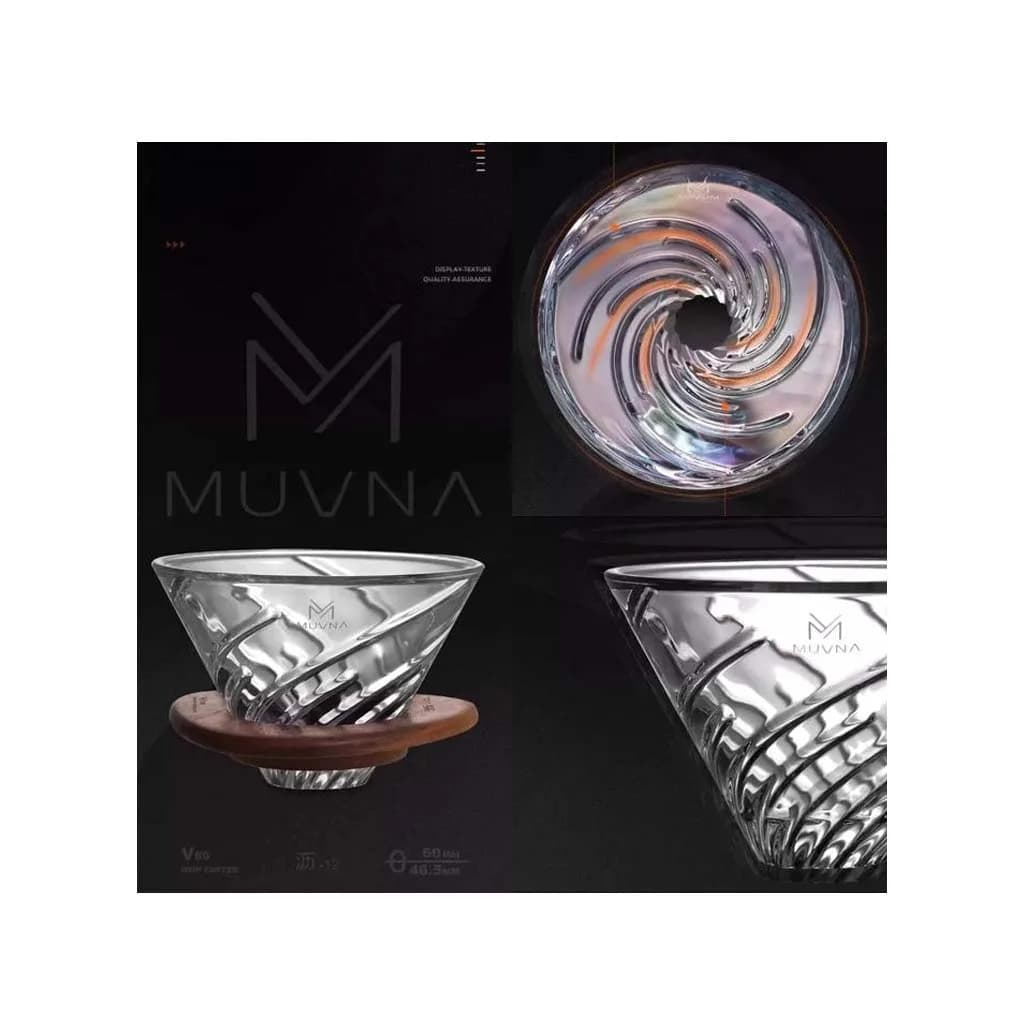 دریپر v60 پیرکس با پایه چوبی MUVNA — تصویر ۵