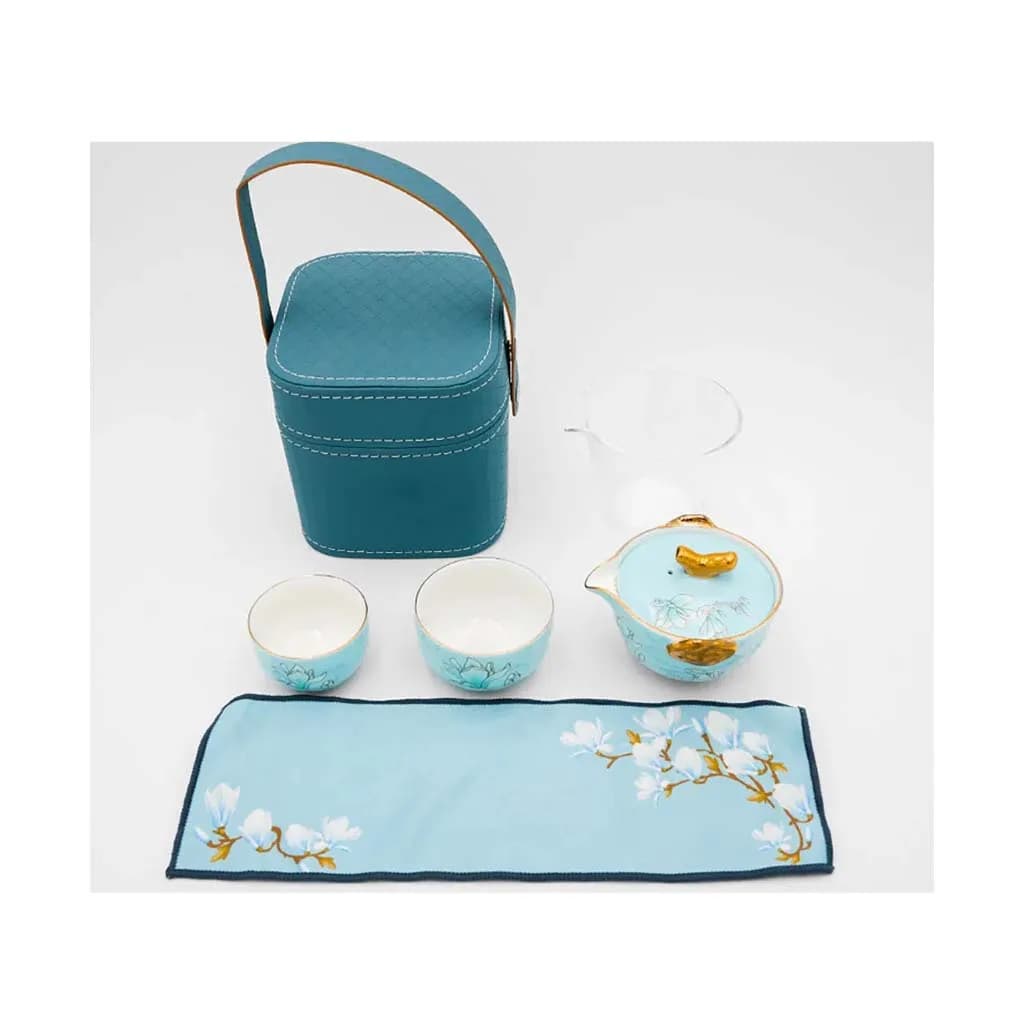 ست BLUE FLOWER مسافرتی چین چای
