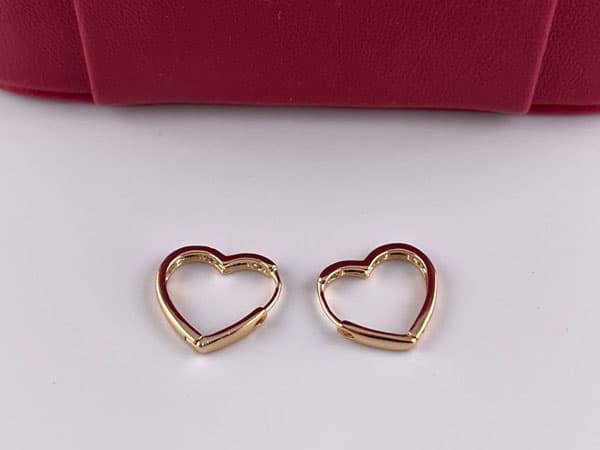 گوشواره حلقه ای قلب ساده