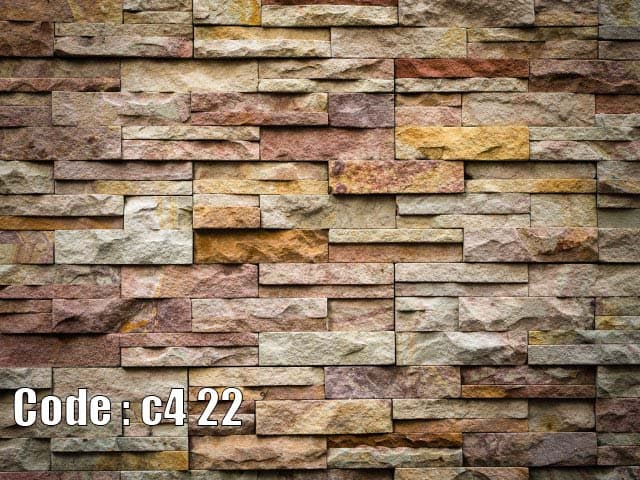 پوستر دیواری طرح سنگ آنتیک سه بعدی (رنگ‌های گرم)