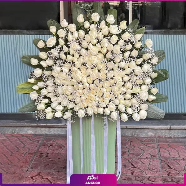 باکس گل خواستگاری به سفیدی عشق