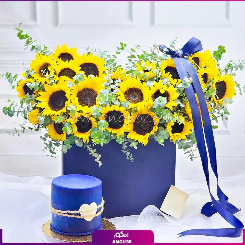 باکس گل و کیک طلوع لبخندها