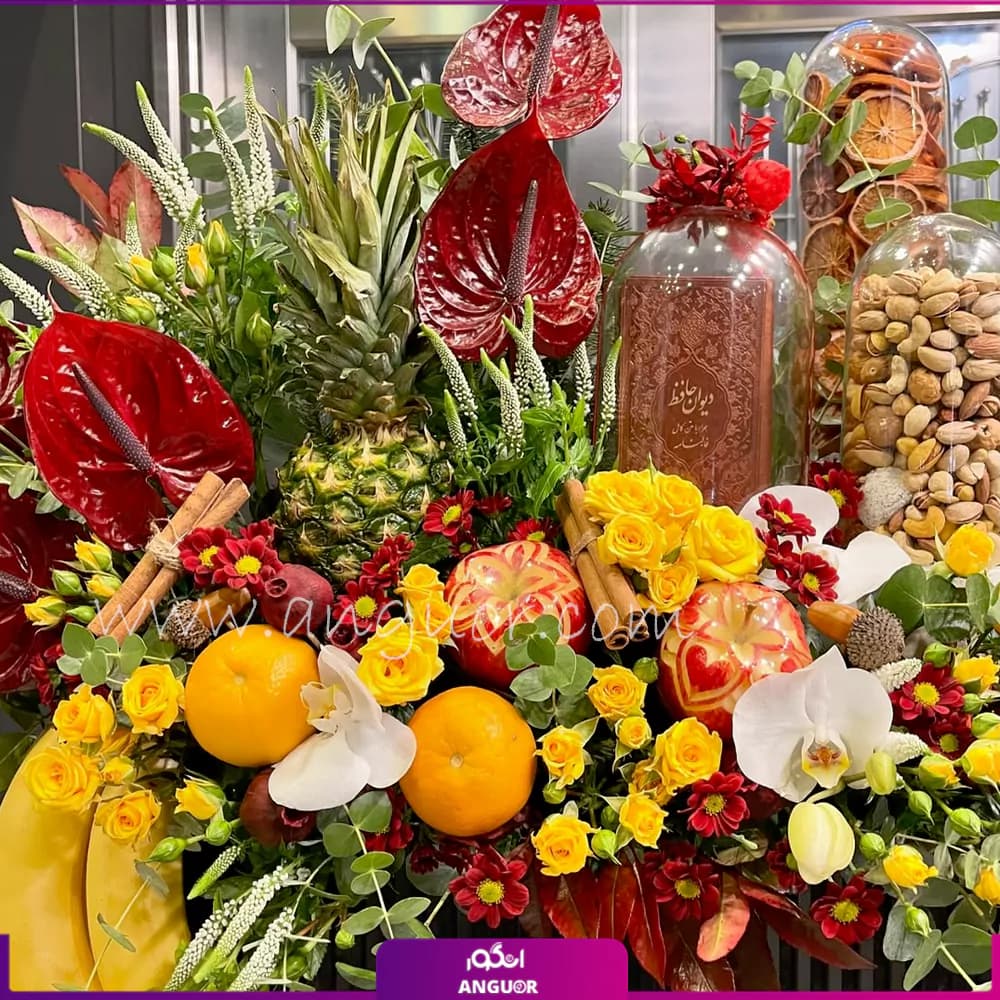 باکس گل و میوه گنجینه یلدایی — تصویر ۵