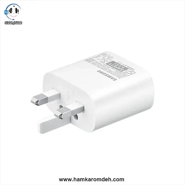 شارژر دیواری NOTE10 25W 3PIN سامسونگ SAMSUNG سفید — تصویر ۳