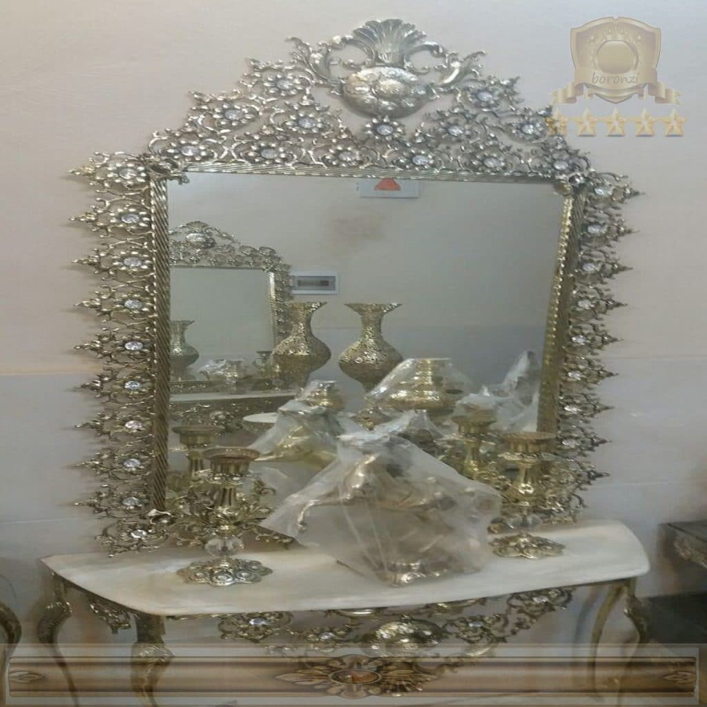 آینه کنسول مربع گل آفتاب