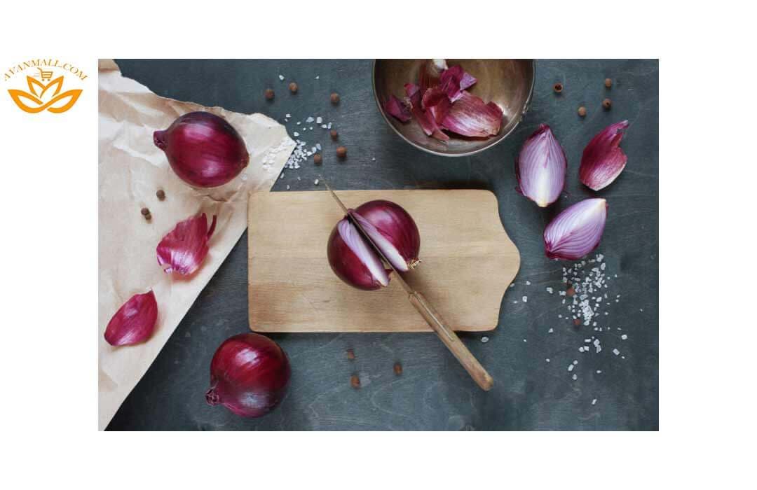 پیاز قرمز در سبد 5 کیلوگرمی — تصویر ۳