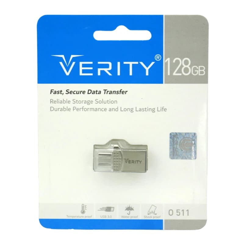 فلش 128 گیگ وریتی Verity O511 Dual Drive OTG Type-C USB3 — تصویر ۲
