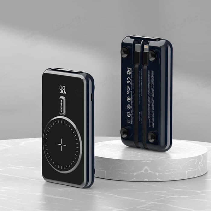 پاوربانک 10000mAh وایرلس شارژ مگنتی رسی مدل RPB-P18 — تصویر ۲