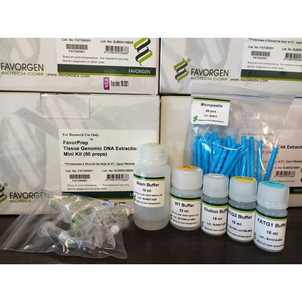 کیت استخراج DNA ژنومی از بافت همراه با پروتئیناز K یکتا تجهیز