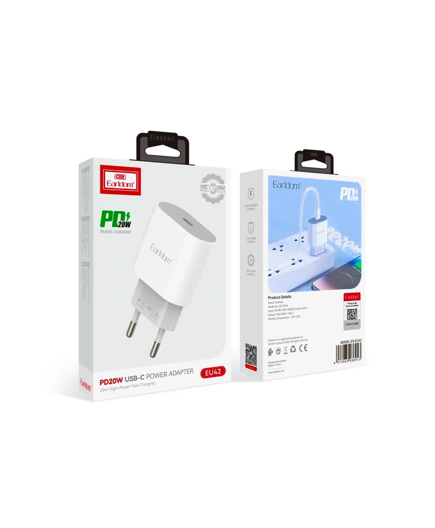شارژر دیواری Type-C ارلدام ES-EU42 — تصویر ۳