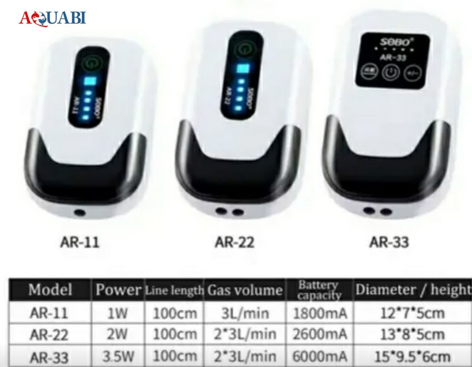 پمپ هوا شارژی تک خروجی آکواریوم سوبو AR-11 — تصویر ۳