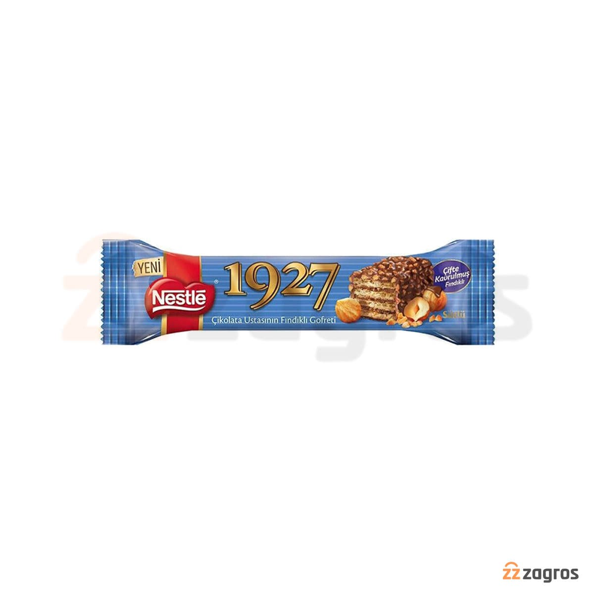 ویفر نستله با روکش شکلاتی و فندق بوداده وزن 31 گرم