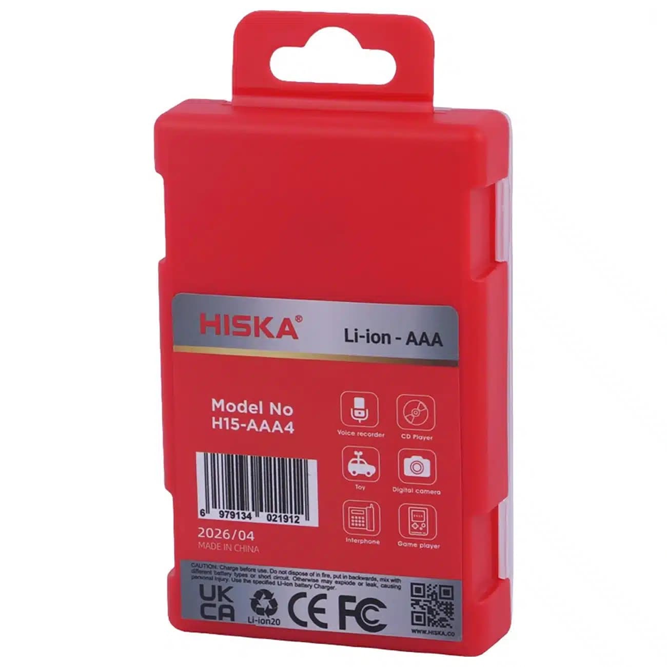 باتری نیم قلمی شارژی هیسکا HISKA مدل H15-AAA4 بسته 4 عددی — تصویر ۱۲
