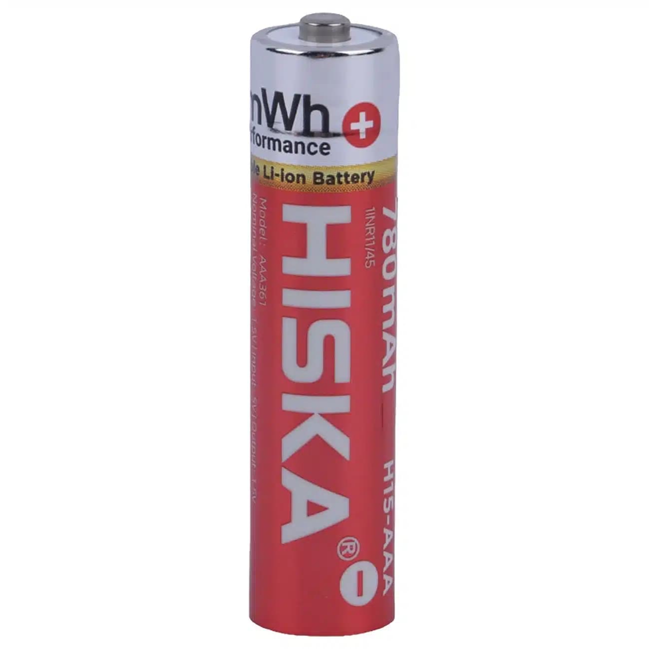 باتری نیم قلمی شارژی هیسکا HISKA مدل H15-AAA4 بسته 4 عددی — تصویر ۹