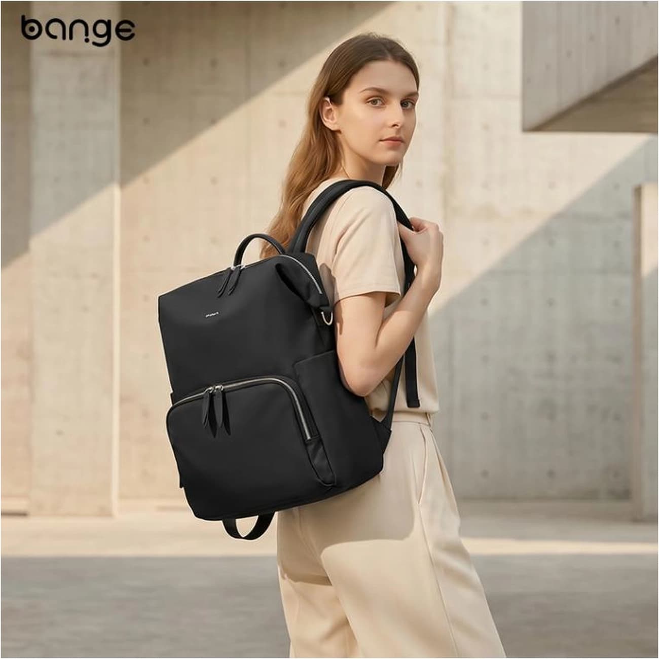 کوله پشتی زنانه بنج BANGE مدل BG-LY502 ضدآب — تصویر ۲