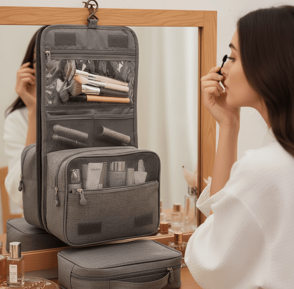 کیف آرایش بزرگ آویز دار برزنتی