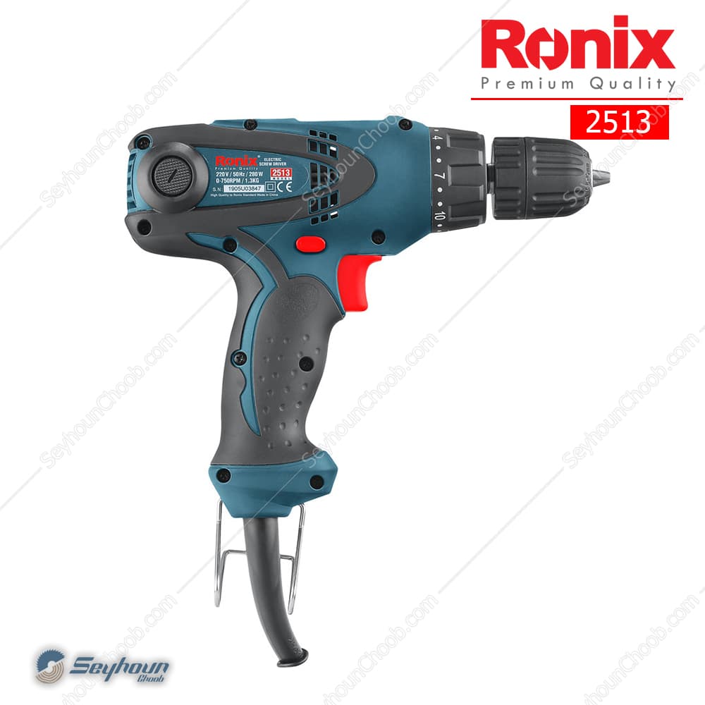 پیچ گوشتی برقی رونیکس 280 وات مدل 2513 ronix — تصویر ۱۰