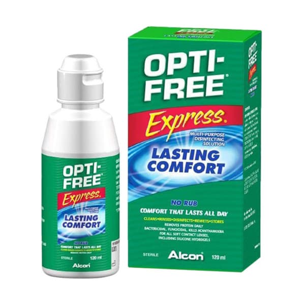 محلول شستشوی لنز Express اپتی فری آلکن 120 میل