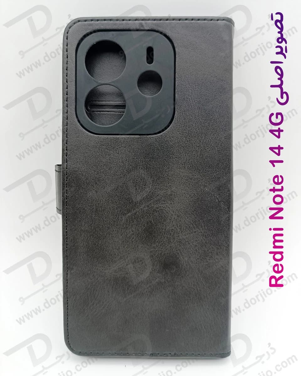 فلیپ کاور چرمی با درب مگنتی Xiaomi Redmi Note 14 4G — تصویر ۴